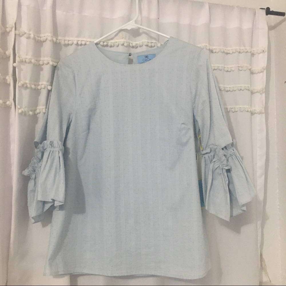 Blouse with Bell Sleeves by CeCe